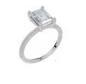 18ct White Gold Emerald Cut 2.32 Carat tw of Lab-Grown Diamond Ring