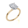 18ct Yellow Gold Oval Cut 2.00 Carat of Lab-Grown Diamond Ring
