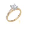 18ct Yellow Gold Princess Cut 1.07 Carat tw of Lab-Grown Diamond Ring