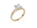 18ct Yellow Gold Princess Cut 1.07 Carat tw of Lab-Grown Diamond Ring