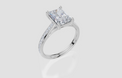 18ct White Gold Radiant Cut 2.33 Carat tw of Lab-Grown Diamond Ring
