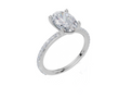 18ct White Gold Oval Cut 2.33 Carat tw of Lab-Grown Diamond Ring