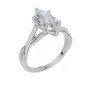 18ct White Gold Marquise Cut 1.50 Carat of Lab-Grown Diamond Ring