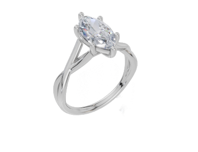 18ct White Gold Marquise Cut 1.50 Carat of Lab-Grown Diamond Ring