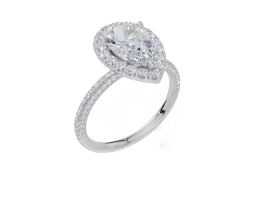 18ct White Gold Pear Cut 2.16 Carat tw of  Diamond Ring
