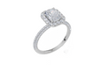18ct White Gold Radiant Cut 1.56 Carat tw of Lab-Grown Diamond Ring