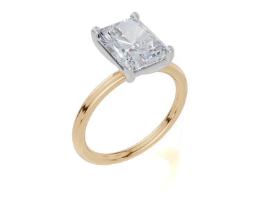 18ct Yellow Gold Radiant Cut 3.00 Carat of  Diamond Ring