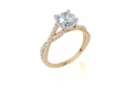 18ct Yellow Gold Round Cut 1.36 Carat tw of Lab-Grown Diamond Ring