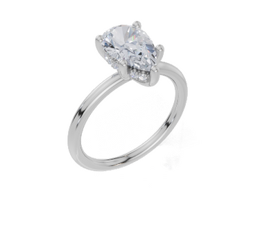 18ct White Gold Pear Cut 1.57 Carat tw of  Diamond Ring
