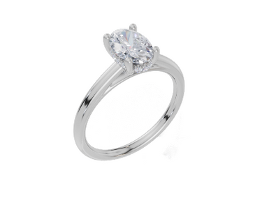 18ct White Gold Oval Cut 1.05 Carat tw of  Diamond Ring