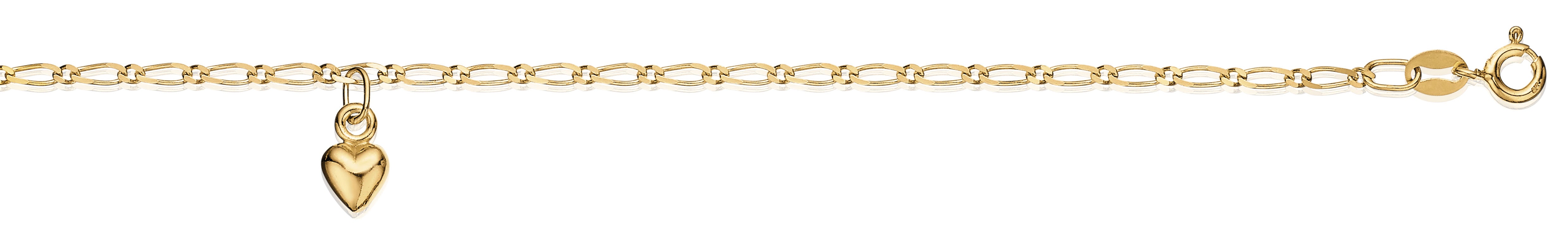 Gold figaro online anklet bracelet