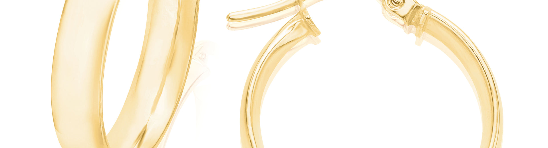 9ct Yellow Gold Round 18mm Hoop Earrings