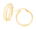 9ct Yellow Gold Round 18mm Hoop Earrings