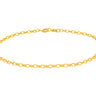 9ct Yellow Gold 25cm Oval Belcher Anklet