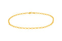 9ct Yellow Gold 25cm Oval Belcher Anklet