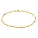 9ct Yellow Gold 25cm 1:1 Figaro Anklet