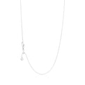 18ct White Gold 45-50cm Box Slider Chain