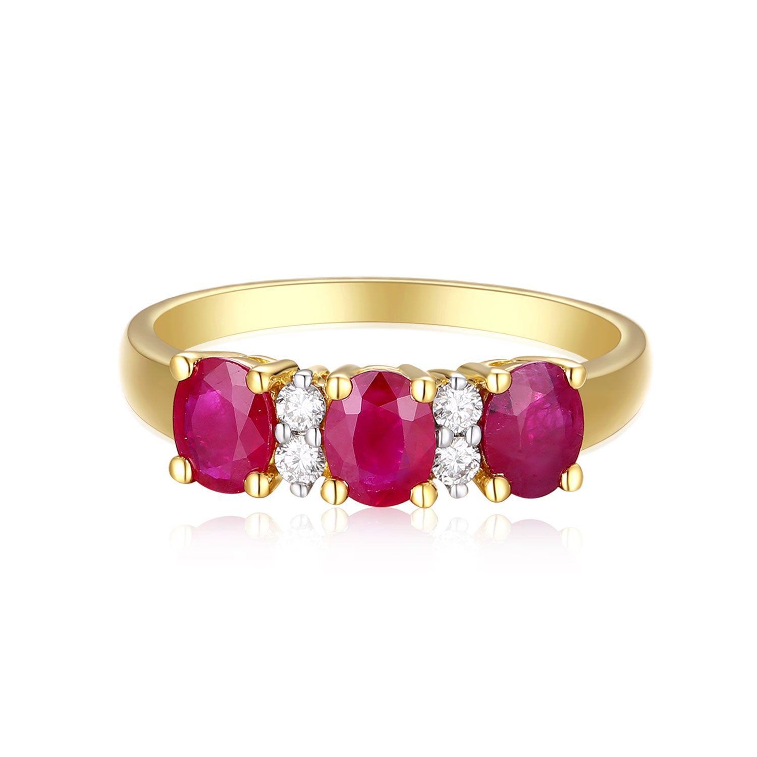 Natural ruby ring store yellow gold