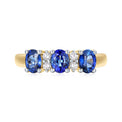 18ct Yellow Gold Oval Cut 5x4mm Natural Sapphire Ring