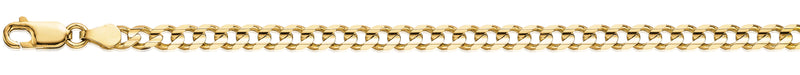 9ct Yellow Gold 19cm Curb Diacut Bevel Square Concave Bracelet