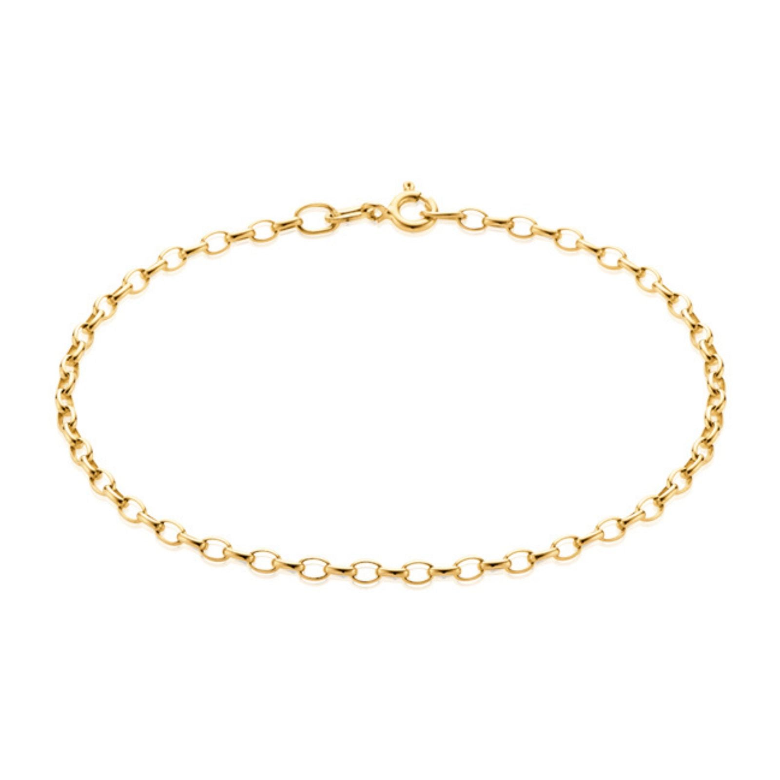 9ct Yellow Gold 19cm Oval Belcher Bracelet – Mazzucchelli's