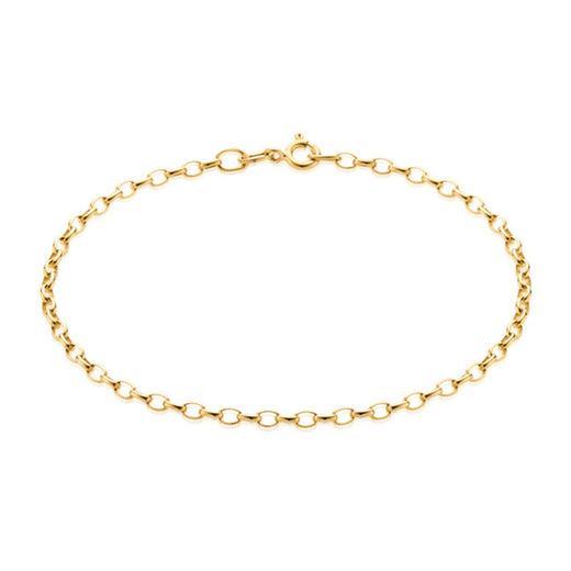 9ct Yellow Gold 19cm Oval Belcher Bracelet