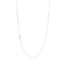 18ct White Gold 45cm Cable Square Chain