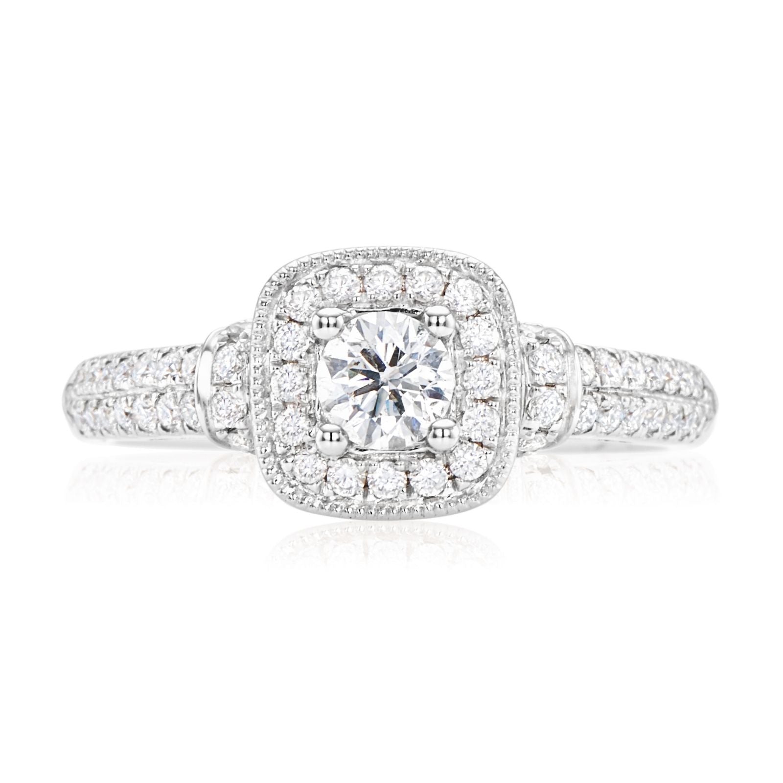 Vera Wang 18ct White Gold Round Cut 0.75 Carat tw Diamond Ring