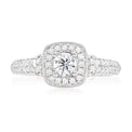 Vera Wang 18ct White Gold Round Cut 0.75 Carat tw Diamond Ring