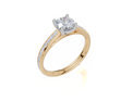 18ct Yellow Gold Round Cut 1.07 Carat tw of Lab-Grown Diamond Ring