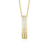 9ct Yellow Gold Round Cut 0.50 Carat tw of Diamonds Pendant