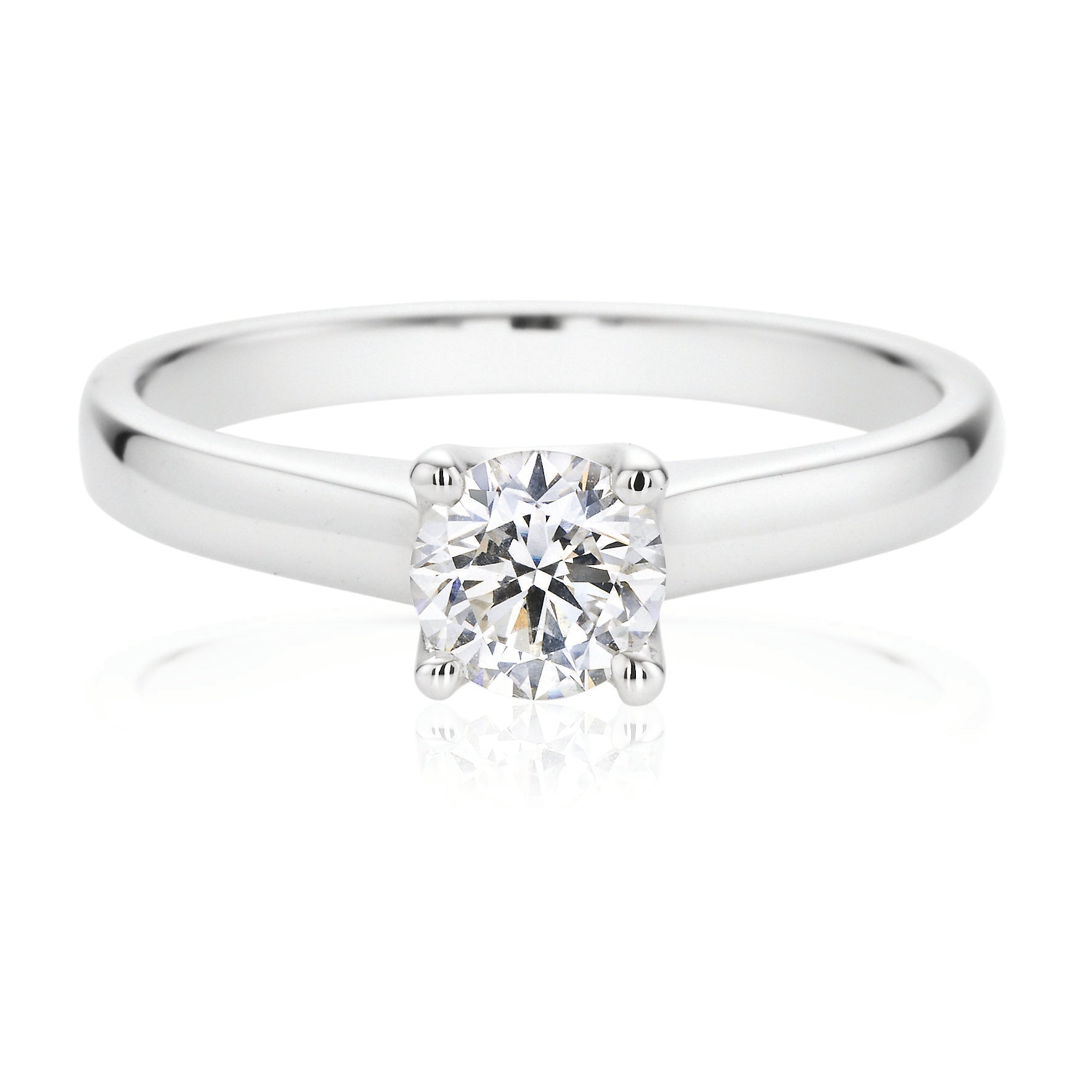 Promise 18ct White Gold Round Cut 0.50 carat Certified Diamond Ring