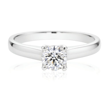 Promise 18ct White Gold Round Cut 0.50 carat Certified Diamond Ring