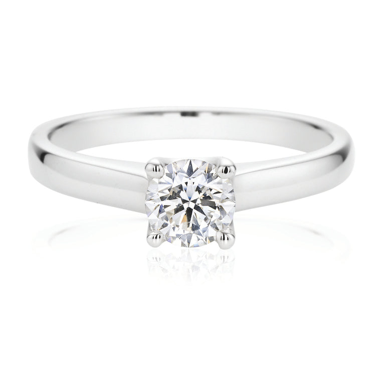 Promise 18ct White Gold Round Cut 0.50 carat Certified Diamond Ring