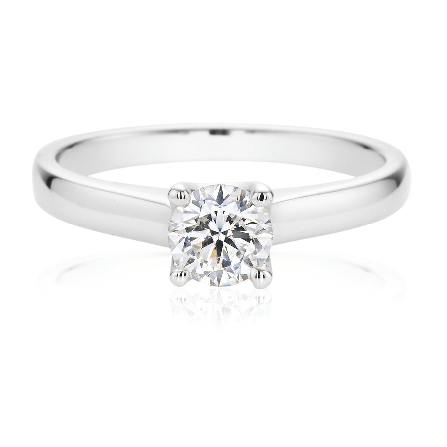 Promise 18ct White Gold Round Cut 0.50 carat Certified Diamond Ring