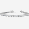9CT White Gold Round Cut 7.40 Carat tw of Lab Grown Diamonds Tennis Bracelet