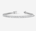 9CT White Gold Round Cut 7.40 Carat tw of Lab Grown Diamonds Tennis Bracelet