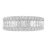 18ct White Gold Round Brillant & Baguette Cut with 1 1/2 CARAT tw of Diamonds Ring