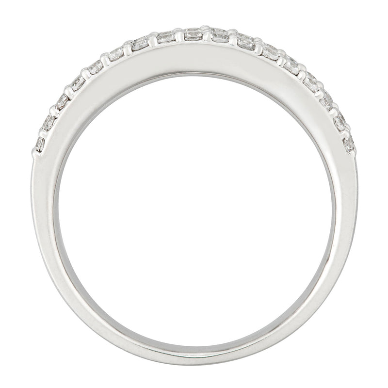 18ct White Gold Round Brillant & Baguette Cut with 1 1/2 CARAT tw of Diamonds Ring