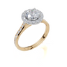 18ct Yellow Gold Round Cut 1.59 Carat tw of  Diamond Ring