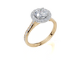 18ct Yellow Gold Round Cut 1.59 Carat tw of  Diamond Ring