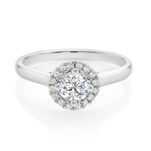 Forevermark 18ct White Gold Round Cut 0.60 Carat tw Diamond Ring