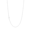 18ct White Gold 50cm Curb Diacut Chain