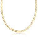 9ct Yellow Gold 6mm Bevelled Diamond Cut Curb Chain in 50cm