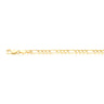 9ct Yellow Gold 19cm 1:3 Figaro Diacut Bevel Square Concave Bracelet