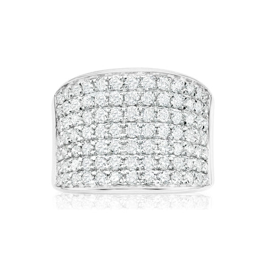 9ct White Gold Round Brilliant Cut with 2 Carat tw of Diamonds Ring