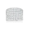 9ct White Gold Round Brilliant Cut with 2 Carat tw of Diamonds Ring