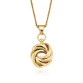 9ct Three Tone Gold Knot Pendant