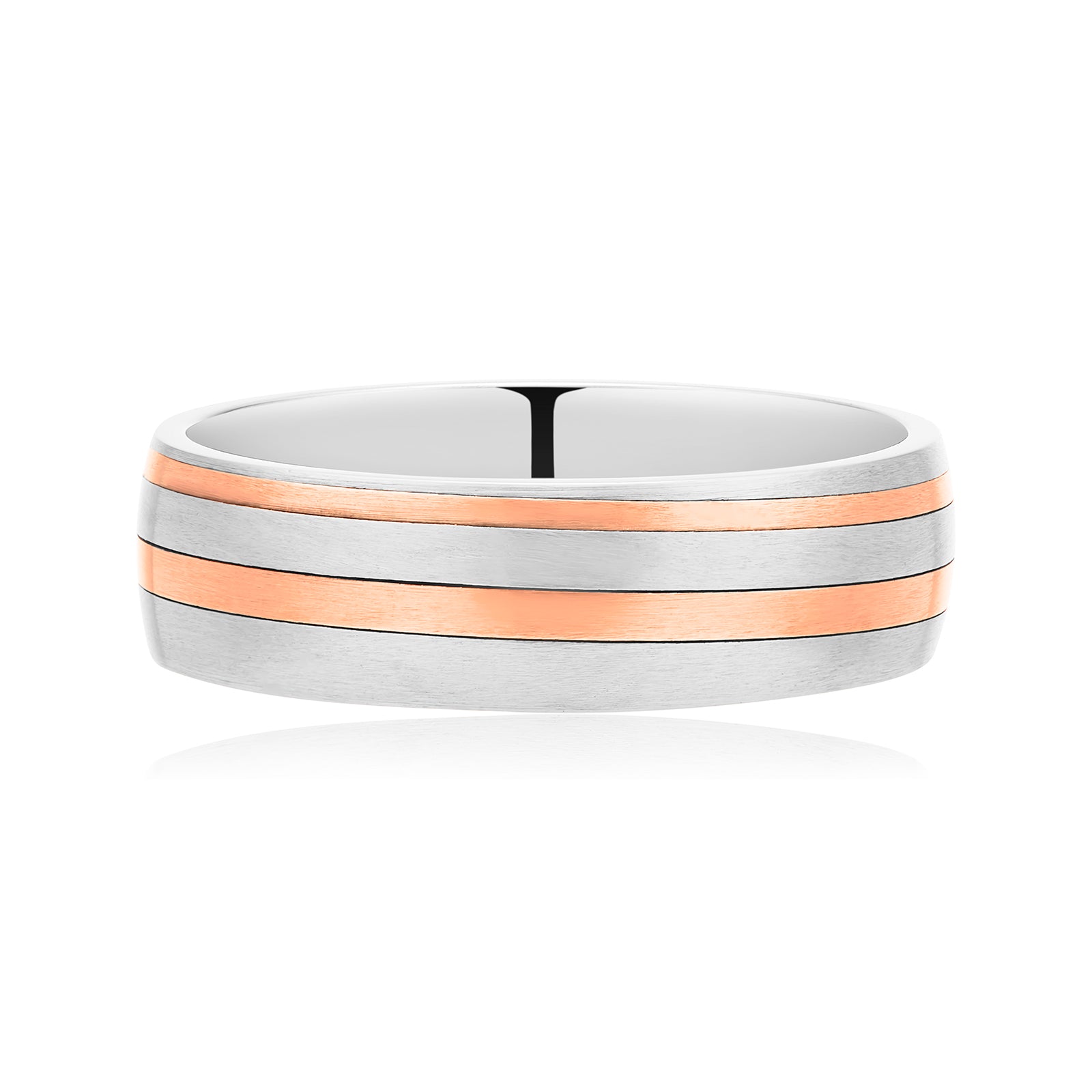 9ct Two Tone Gold Wedder Men's Ring