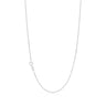 18ct White Gold 55cm Curb Diacut Chain